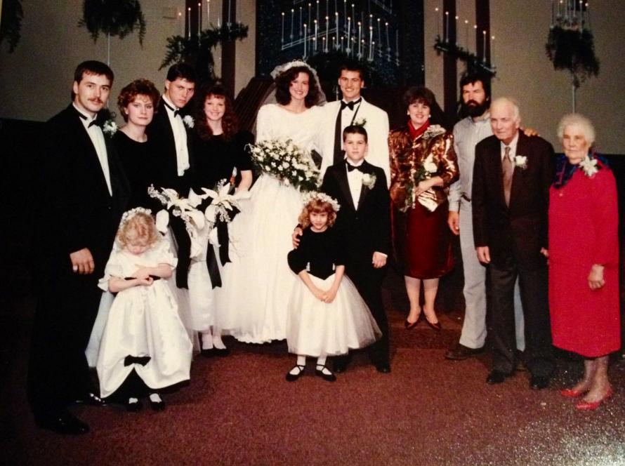 Willie and Korie on their wedding day